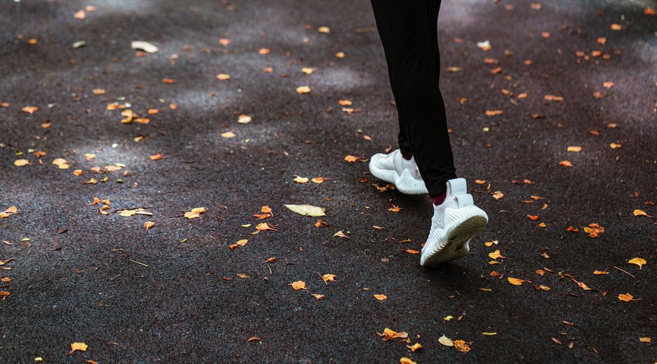 Active person moving freely outdoors